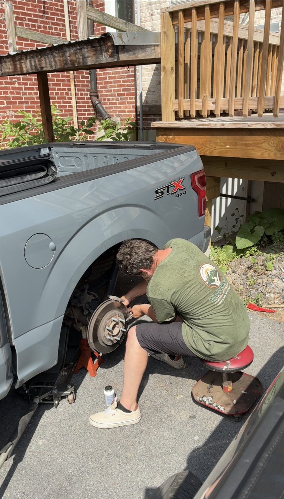 Replacing brakes on a Ford F-150 STX pickup